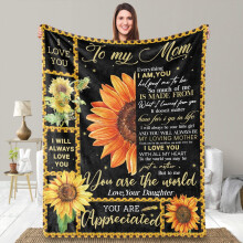 Cadeaus voor dochters – Zachte plaid (127x152 cm) voor kerst of verjaardag – Cadeau van papa, geschikt voor volwassen dochters