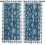 Blue Christmas Kitchen Curtains Snowflake Flower Design 2 1