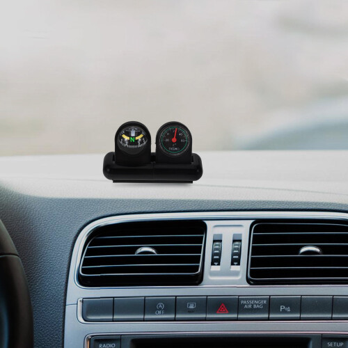 2 Pieces Car Compass Dashboard Small Automotive Navigation Ball 1