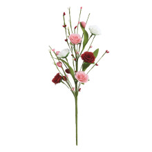 Tiges de roses et de baies artificielles 43 cm (17 pouces) Rouge Rose Blanc