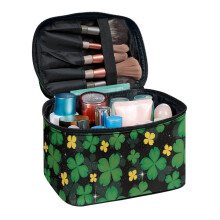 Clover Design Kosmetiktasche mit Doppelreißverschluss und Tragegriff (1 Stück)
