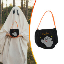 Wiederverwendbare Samt-Süßigkeitentüten mit Kürbismotiv für Halloween – perfekt für Halloween-Süßigkeiten, als Gastgeschenke und für die