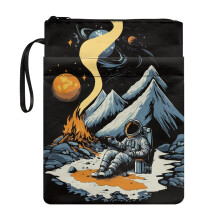 Étui de transport en polyester avec fermeture éclair, style astronaute, pour livres