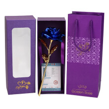 Rose artificielle dorée à feuille de feuille, fleur décorative d'extérieur 1