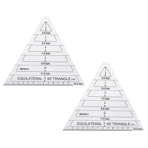 Acrylic quilting ruler with clear markings, 2 pcs
