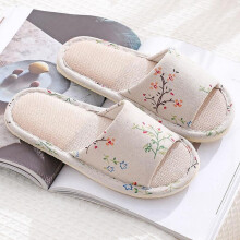 Home Slippers for Men and Women Cotton Linen Open Toe