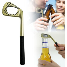 Ouvre-bouteille de golf en alliage, forme de manche, 1 pièce