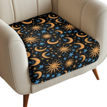 Housse de coussin de canapé Galaxy, motif lune et soleil, 1 pièce