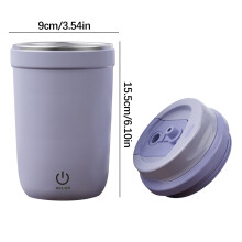Tazza miscelatrice automatica portatile in acciaio inox viola