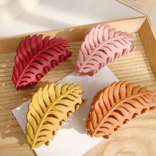 Pinces à cheveux en forme de feuille, antidérapantes et mignonnes, pour cheveux mi-épais. Barrettes et accessoires pour cheveux.