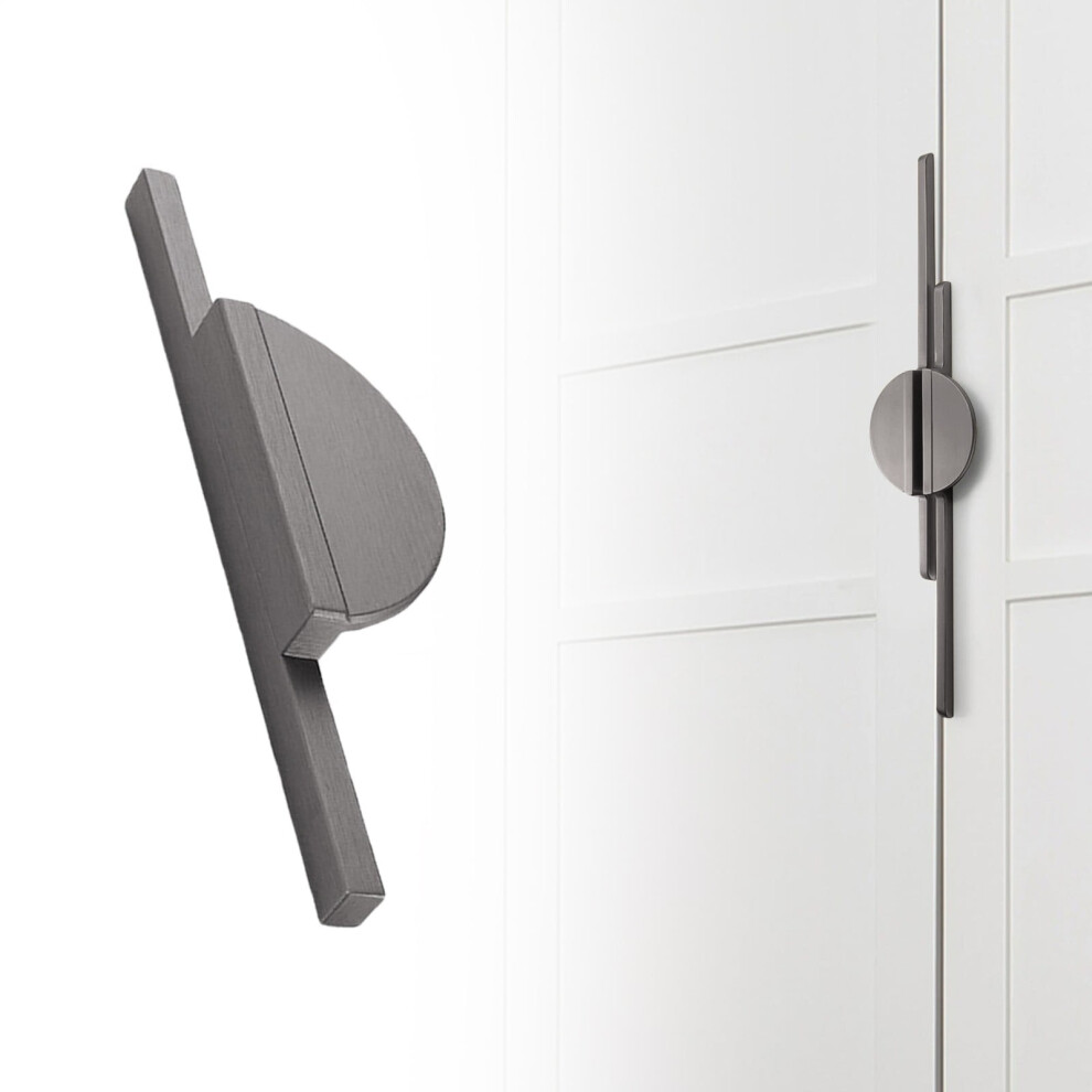 30Cm Modern Brushed Semi Circular Cabinet Pulls Extra Long Zinc Alloy Handles For Kitchen Wardrobe And Drawer Hardware 9358459385072