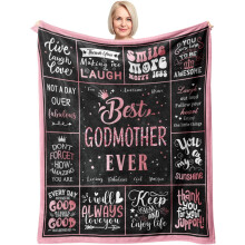 Geschenkdecke für Taufpatinnen (76 x 102 cm) – Geeignet für alle Taufkinder, Geburtstags- und Erinnerungsgeschenk für Frauen