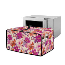 Flower Painting Toaster Oven Cover Dustproof Kitchen Small Appliance Cover with Top Handle and Side Pocket, Machine Washable, 18.5" x 14.5" x 9"
