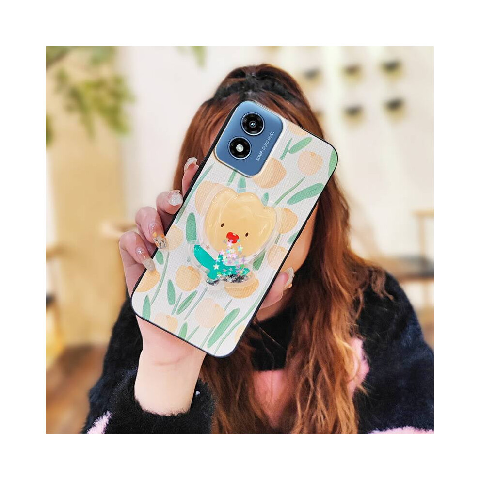 Moto G Play 2024/4G/5G Phone Case Â Glitter Quicksand Silicone Soft Case With Kickstand, Anti-Knock & Anti-Dust 9482726275664