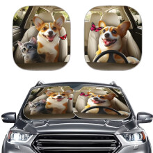 Animal Car Sun Shade Foldable Reflective 2 Pack