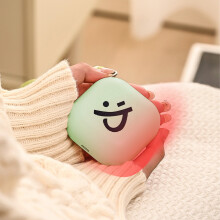 Mini USB Hand Warmer - Intelligent Constant Temp, Portable Square Heater (2.75x2.75x1.02in), Green, Safe for Indoor/Outdoor Winter Use
