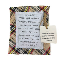 Colorful Prayer Quilt with Cross Inside – Mini Scripture Squares, Symbolic Poems, Spiritual Encouragement Gift for You, Friend or Family