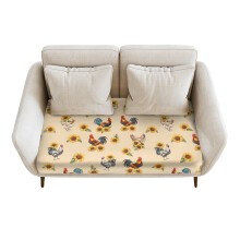 Housse de coussin en spandex pour canapé avec poulet tournesol, taille M