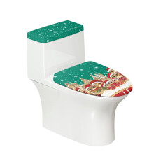 Christmas Owl & Snowflake Toilet Lid and Tank Cover Set, 2-Pack, Easy-Clean, Reusable