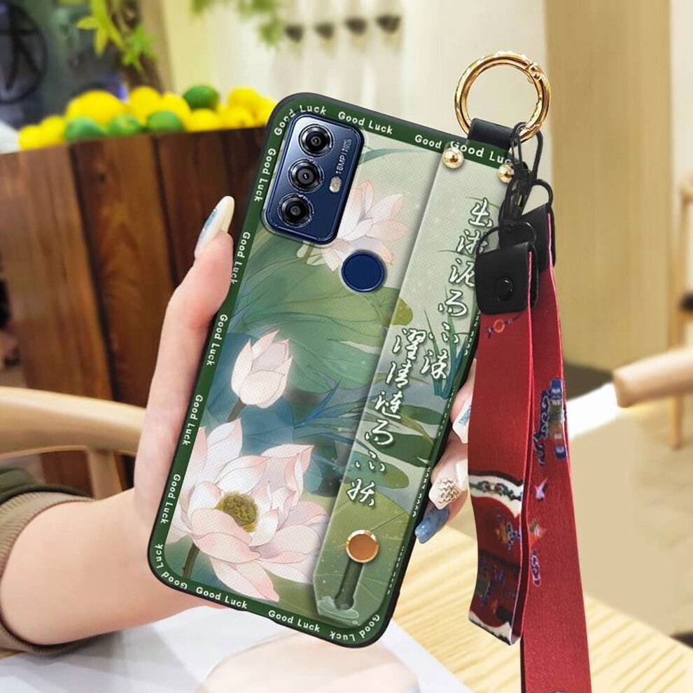 Moto G Play 2023 Phone Case Â Soft Silicone Anti-Dust, Anti-Knock, Wristband & Lanyard, Chinese Style Protective Cover 9482726277798