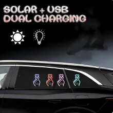 Solar-Powered Heart-Shaped LED Car Interior Light
