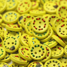 Sewing and Craft Buttons Yellow 50 pcs 5/8 inch