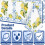 Disposable Tablecloths 3Pcs Set Capri Lemon Blue Waterproof PE Rectangle Table Cover 4