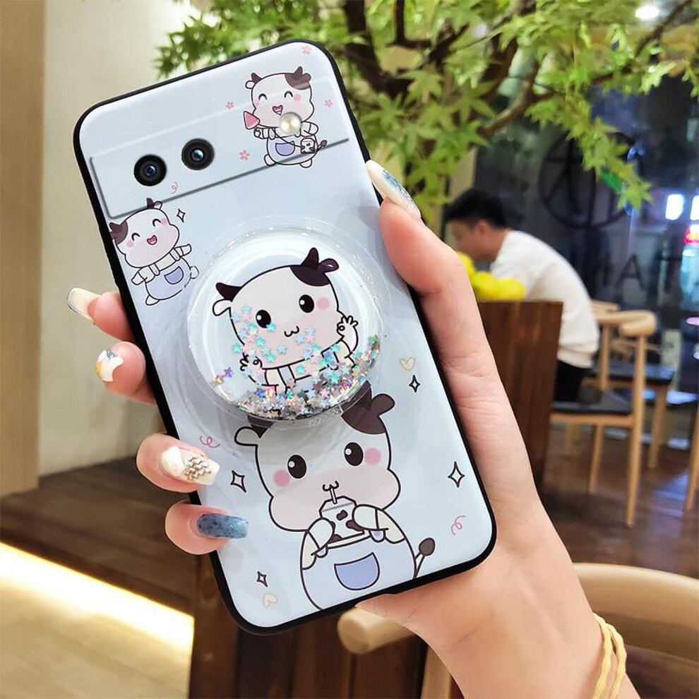 Google Pixel 8A Phone Case With Kickstand, Glitter Cartoon Tpu Cover, Rotatable Stand, Anti-Knock Protection 9482726277941