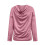 Women's Solid Long Sleeve Top with Draped Cowl Neck 5