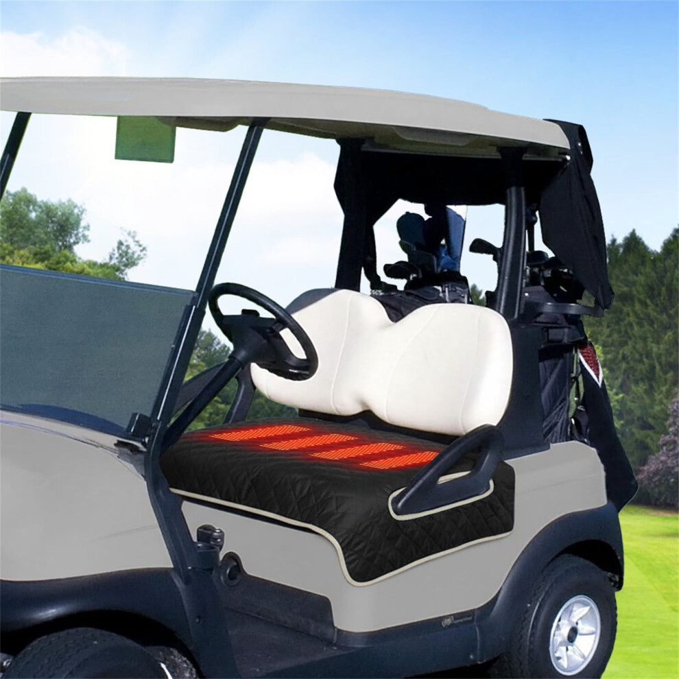Heated Golf Cart Seat Cover, 52" 32" Graphene 4-Zone Heated Cushion, Usb/Type-C Powered Â Waterproof, Anti-Slip & Machine Washable 9482726279341