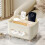 Tissue Box Living Room Desktop Coffee Table Bedroom Cream Style Remote Control Storage Paper Box B 5
