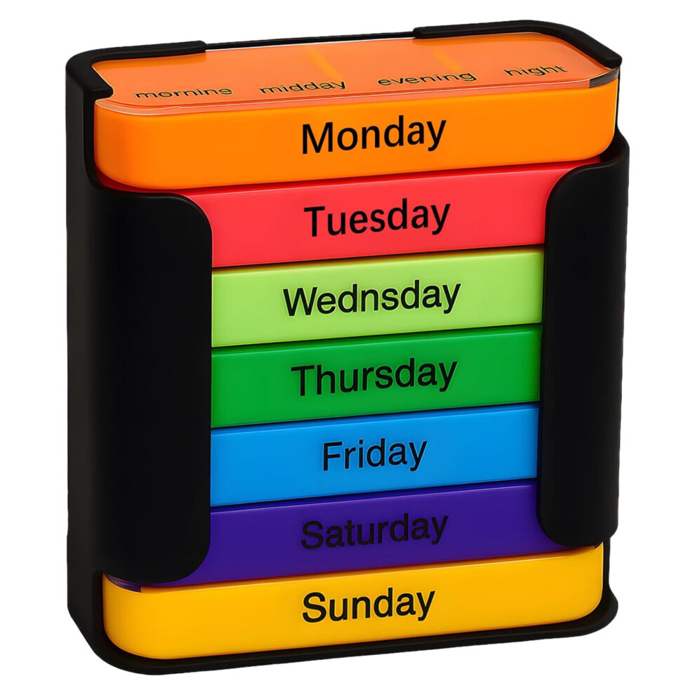 Portable plastic weekly pill organizer 1 pc