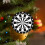 Black and White Archery Target Christmas Ornament – 3" 4