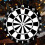 Black and White Archery Target Christmas Ornament – 3" 5