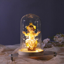 Knick Knacks for Shelves Christmas LED Lights Are Born Horse Trough Group Scene Layout Ornaments Cute Knick Knacks