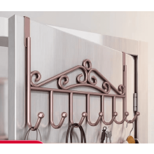Over-the-Door Hooks (2 Pack), Compatible with 1-3/4" Thick Doors, for Clothes & Towels