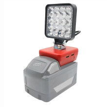 16 LED Work Light Spotlights Outdoor Work Fishing Handheld Emergency Tool Light for 18V Lithium Battery