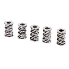50 Stück Alloy Wikinger Bartperlen, Röhrchen-Threads DIY Haaraccessoires