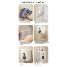 Toilet Paper Holder for Bathroom Toilet Paper Holder with Drawer Wall Mounted Paper Roll Holder Double Layer Tissue Box