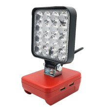 16 LED Work Light Spotlights Outdoor Work Fishing Handheld Emergency Tool Light for 18V Lithium Battery