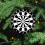 Black and White Archery Target Christmas Ornament – 3" 1