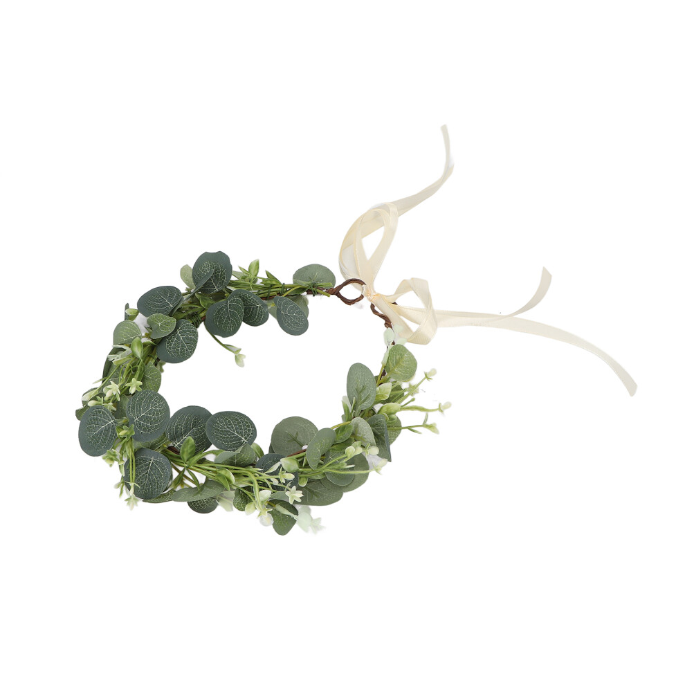 Green Artificial Eucalyptus Wreath For Seaside Vacation Photo Decor 40Cm