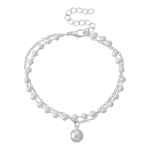 Pearl Pendant Necklace Women's Double Layer Choker 5PCS