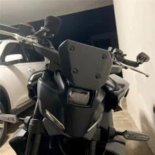 Osłona Szyby Motocyklowej, Deflektor Szyby Przedniej z Zestawem Uchwytów dla MT09 MT-09 SP 2024 Czarny