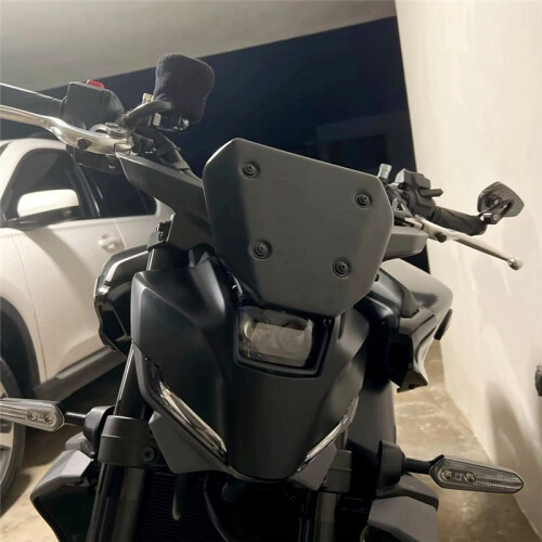 Motorcycle Windshield Windscreen Visor Wind Screen Deflector with Bracket Kit for  MT09 MT-09 SP 2024 Black