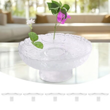 2025 Creative Floating Floral Arrangement Holder 5Pc Clear Acrylic Flower Bowl Stem Modern Vase Display