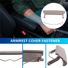 Cinza/Tampa Do Apoio de Braço Do Carro Console Tampa Trava Clipe Trava para A3 8P 03-12 Auto Center Console Acessórios para Automóveis