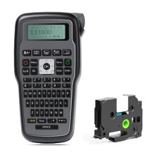Impresora Etiquetadora E1000 Teclado QWERTY Símbolos Impresora Industrial Trabaja con Tubos Termocontraíbles Gris
