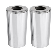 1 Pair Chrome Motorcycle Front Fork Shock Slider Cover Cowbells Absorber for 1984-2013- Touring Street Tour Glide
