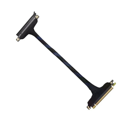 PCIE 5.0 X16 Cable Gen5 Server Silver-Plated Lossless Soft Cable GPU Adapter Cable for RTX 5090  Card 30CM
